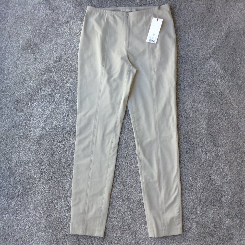 ⭐RAFFAELLO ROSSI "GIGA" SLIM LEG SLACKS in Quartz, size 8 - NWT⭐
